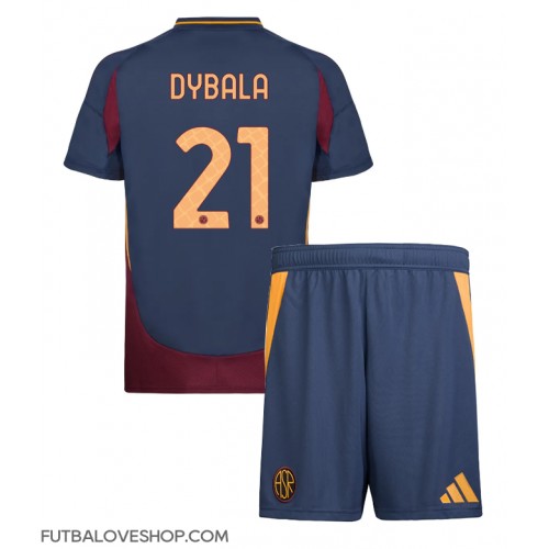 Dres AS Roma Paulo Dybala #21 Tretina pre deti 2024-25 Krátky Rukáv (+ trenírky)